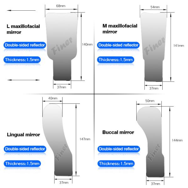 Ортодонтический практический светодиодный безтуманный фотозеркальный рефлектор из нержавеющей стали