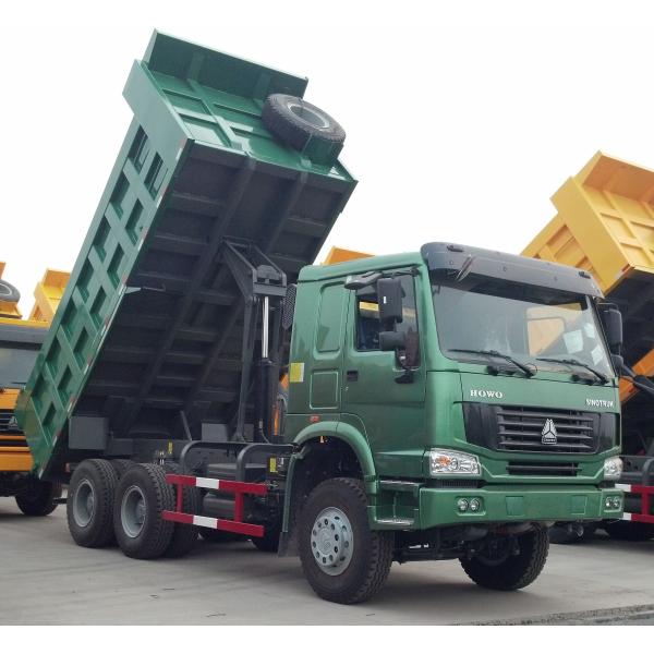 Durable Sinotruk Howo 6x4 Dump Truck 371hp With Overturning Body Platform Euro 2