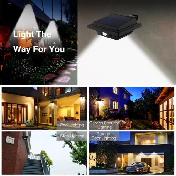 Wireless Security Night Solar Waterproof Wall Light 158lm With Screwdriver