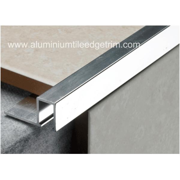 Anodized Mill Finish Aluminium Square Tile Edge  Trim With 2.5m