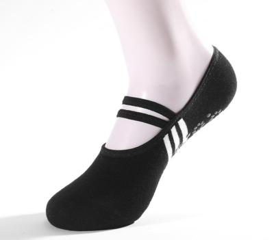 Pilates Ballet Dance Sports Socks Ankle Full Toe Yoga Socks For Women Black Color