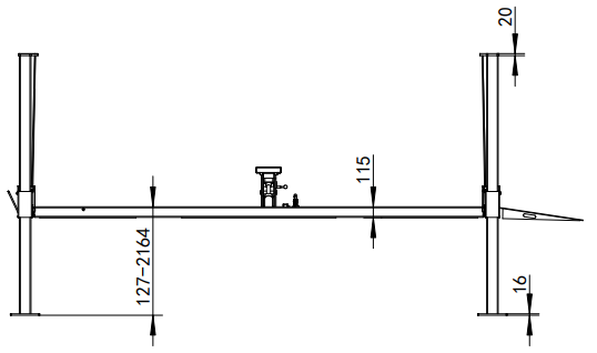 9000LBS Four Post Parking Lift Manual Lock Release 4 Post Hoist