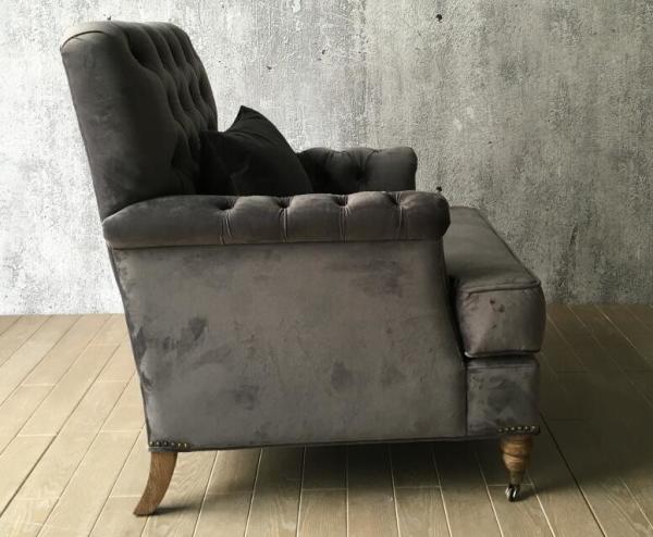 Fabric upholstery oak wood hotel lounge chair/single sofa/living room single sofa