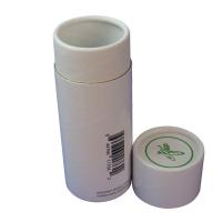 Caixa de presente de tubo de papel reciclável e elegante estampagem a quente com adesivos logotipo personalizado