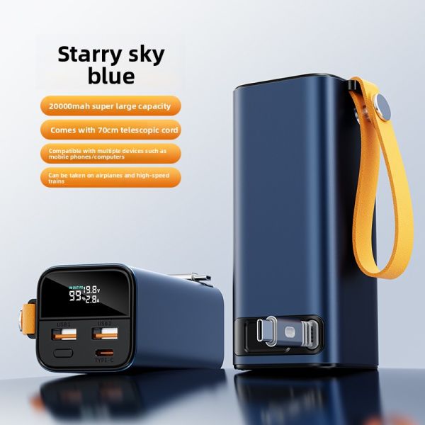 Aluminum Alloy Laptop Power Bank 20000mah High Capacity 100W USB Battery Chargers