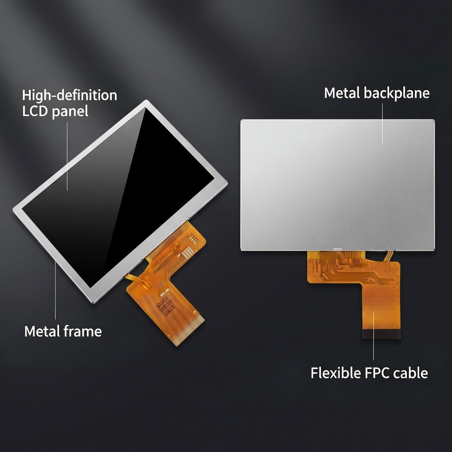 4.3 Inch 800x480 TFT LCD Module 500 Nits 40 Pin RGB Interface Wide Viewing Embedded Display