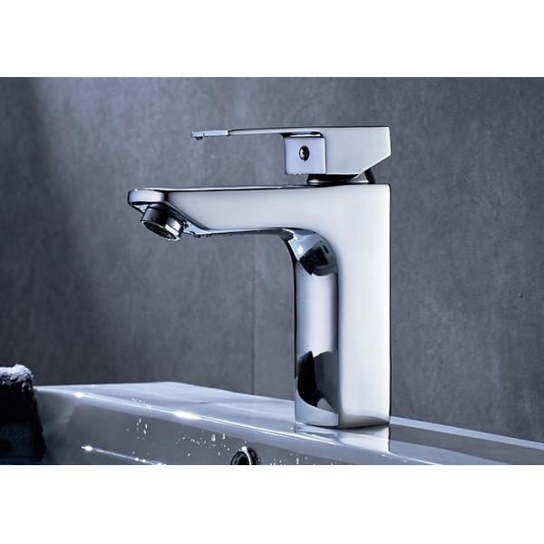 ROVATE Counter Mounted Brass Bathroom Sink Mixer Single Zinc Handle