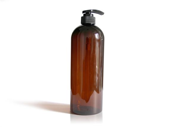 Shampoo Amber PET Cosmetic Bottles Boston Round Shape Customized
