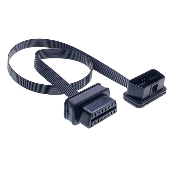 OBD Diagnostic Tool Customized 50CM Right Angle OBD2 OBDII OBD Male to Samsung 12PIN Ribbon Extension Cable