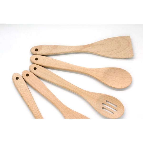 conjunto de cucharas de cocina de madera de abedul
