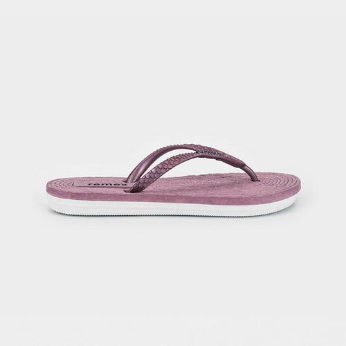 Water Resistant EVA Thick Sole Flip Flops Womens With Fabric Strap
