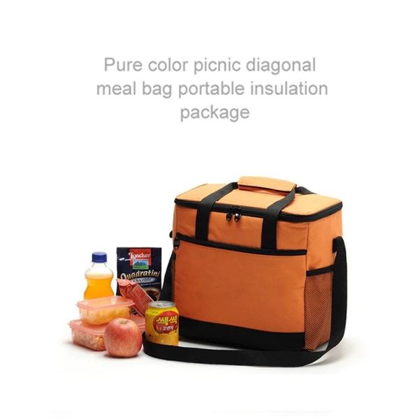 Aluminum Foil Insulated Cooler Lunch Bag 600D Plain