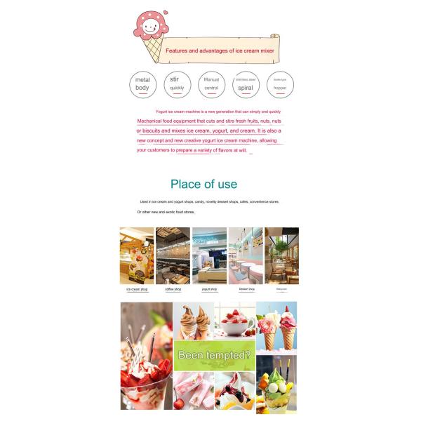 360-Degree Speed Rotation Automatic Cleaning System for Cold Drinks and Snack Mixing