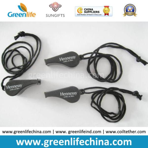 Customized Safety Promotional Whistle W/Round Cord Lanyard for Alerting