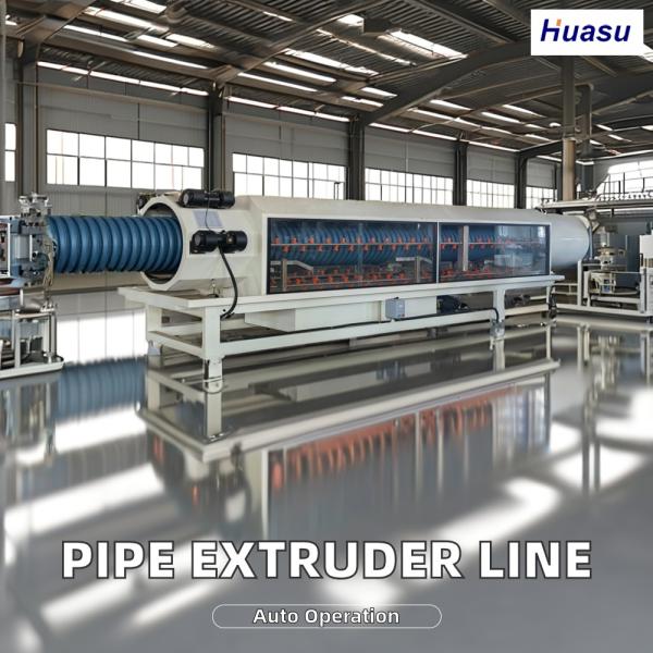 Full Automatic Corrugated Pipe Extrusion Line for HDPE with 100kg/h - 2000kg/h Capacity and 32mm - 1600mm Pipe ID