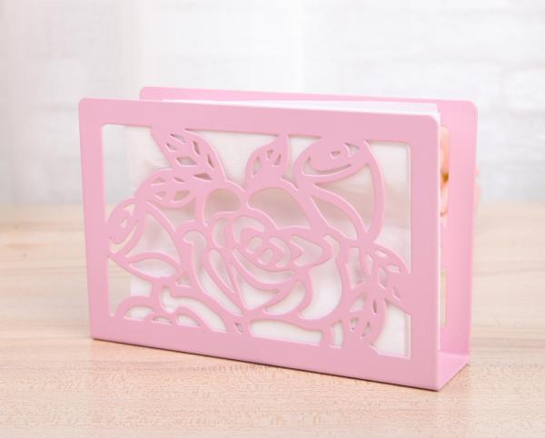 Os suportes cor-de-rosa do guardanapo do casamento 15 x 4 x 10 Cm, levantam-se a cremalheira do suporte do suporte do guardanapo