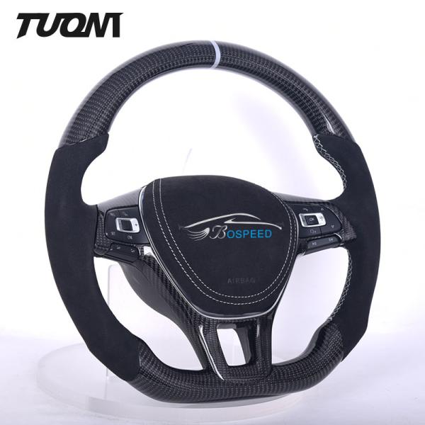 OEM Carbon Fiber Steering Wheel VW MK7 Lamando Scirocco Black Alcantara