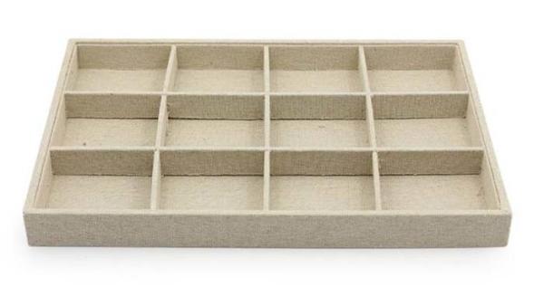 Manmade Jewelry Organizer Trays 35*25*2.5cm Dimension Customized Compartment Trays