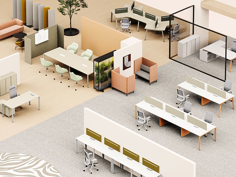 Doit Series Office Desks Commercial Modular Staff Office Workstation