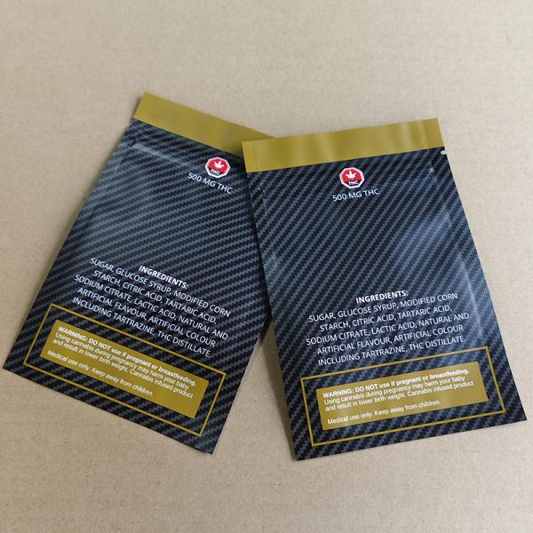 Transparent Window Childproof Pouch  ISO 8317 Push-Twist Lock ≤0.3mm Gravure Print