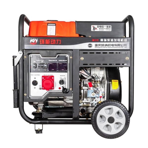 Direct Injection Electric Start AVR 5kW 3 Phase Mobile Generator