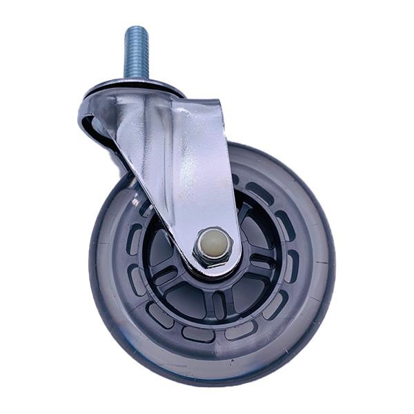4 polegadas Chrome chapearam a roda transparente do rodízio do plutônio para a cadeira de rodas