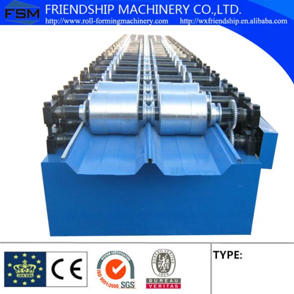 PLC Control 0.6-1.0MM Thickness Color Steel Roof Panel Roll Forming Machine Used 1000MM Coil