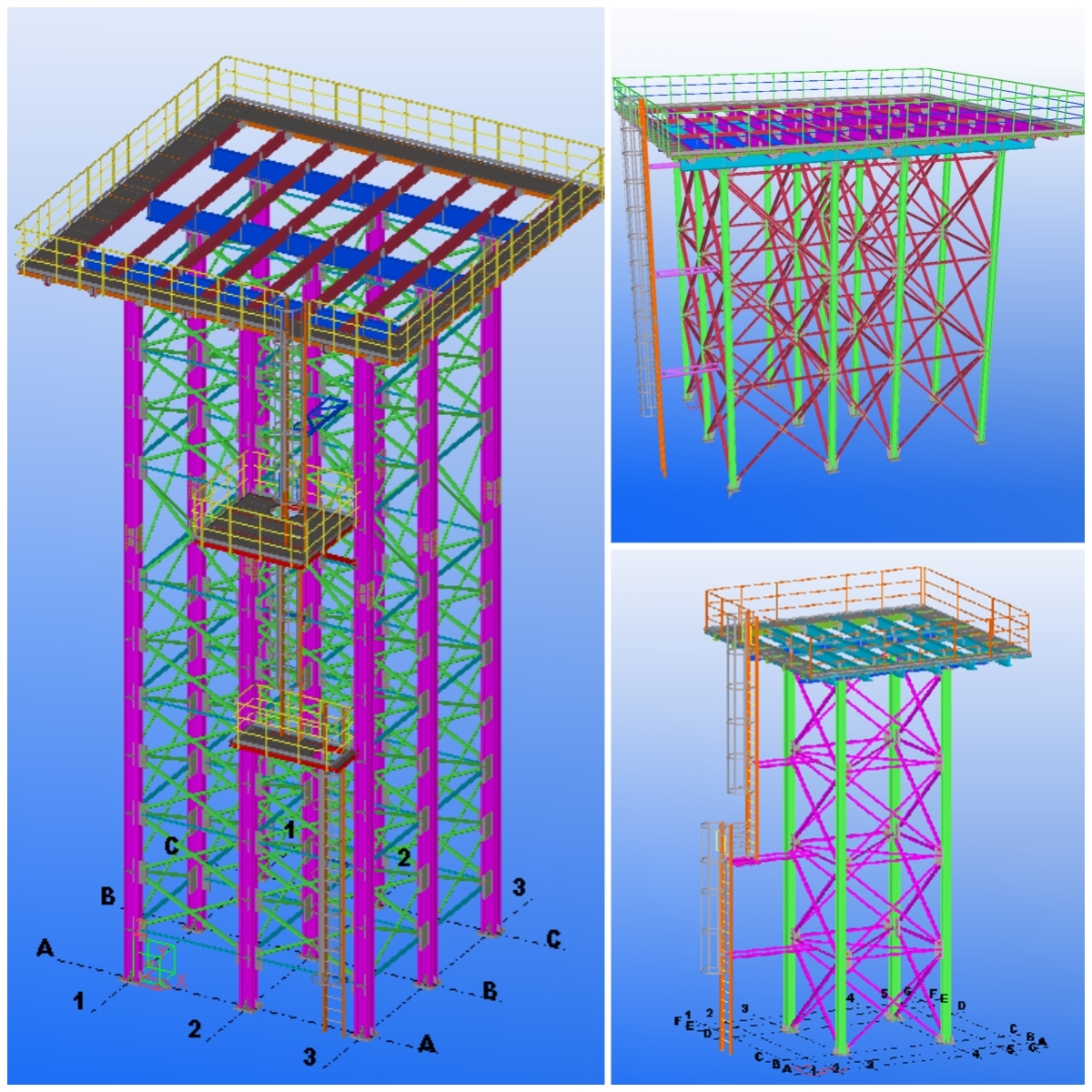 Galvanized Steel Structure Platform Water Tank Tower, Prefab Elevated Water Storage Tower for Industrial Use