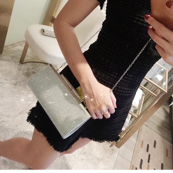 2019 new diamond-encrusted bag rhinestone lady clutch bride wedding banquet dinner party bag handbag for women