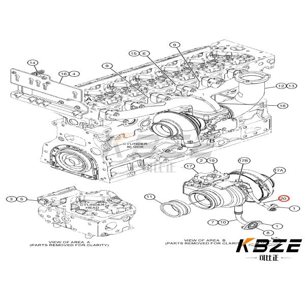 368-8557 CAT C6.6 280-2407 KBZE TURBO TUBO DE Alimentação de Óleo PARA PERKINS 4127A179 MOTOR