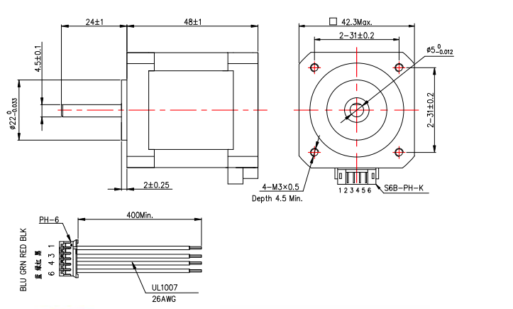 мотор 4.20A 57mm Stepper с вращающим моментом 0.55kg.cm-3.1kg.cm кодировщика высоким