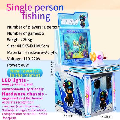 Jeu de pêche en un seul joueur Machine pour tous les âges Jeu vidéo Coin va enregistrer du matériel de qualité