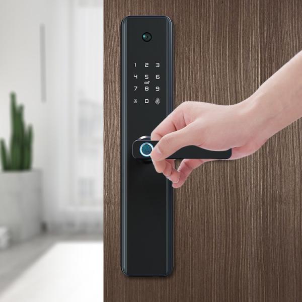 Red Bronze Smart Camera Door Lock Intelligent Keyless Lock With Camera
