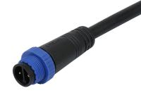 M15 Waterproof 2 conectores exteriores IP68 da iluminação do cabo de extensão do Pin