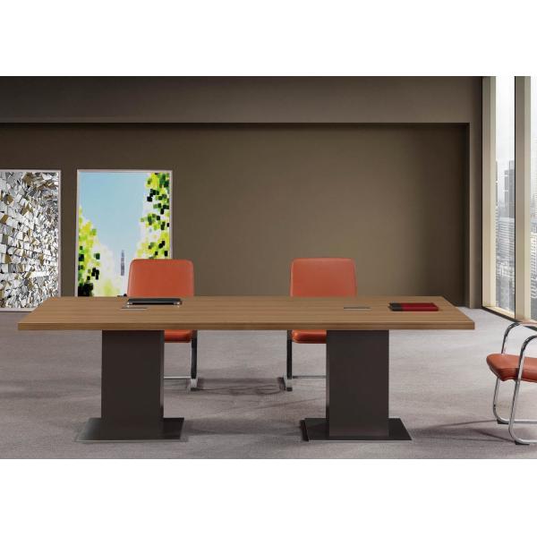 2.4m Modern Conference Room Tables Melamine Faced Chipboard Office Furniture