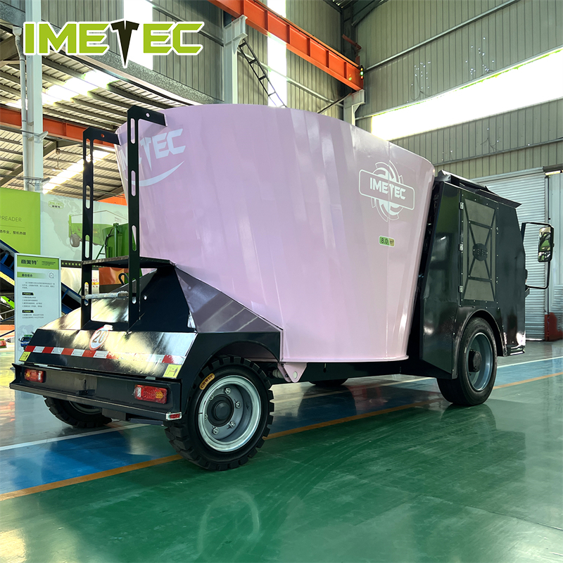 4WD Double Auger Silage Feed Wagon TMR Mixers Cow Milk Yield Boost Breeding