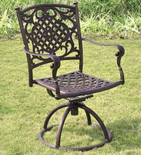 Leisure  Garden Cast Aluminum 8 Seater Outdoor Furniture Table And Chair Set Garden Furniture