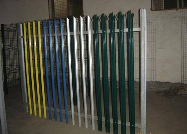 Powder Coated Metal Palisade Fencing Gate Europe Type With 2-3.0mm Thickness Pale