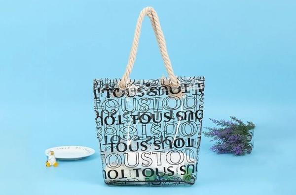 travel stand up zipper rope handles cosmetic pouch lady bag woman make up, mini Jelly Candy Bag, PVC tote beach bag