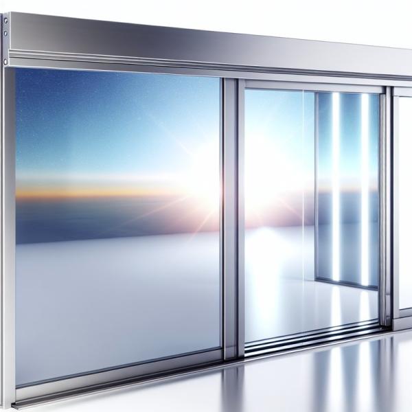 Custom Aluminum Sliding Door with Glass - Size & Color Options