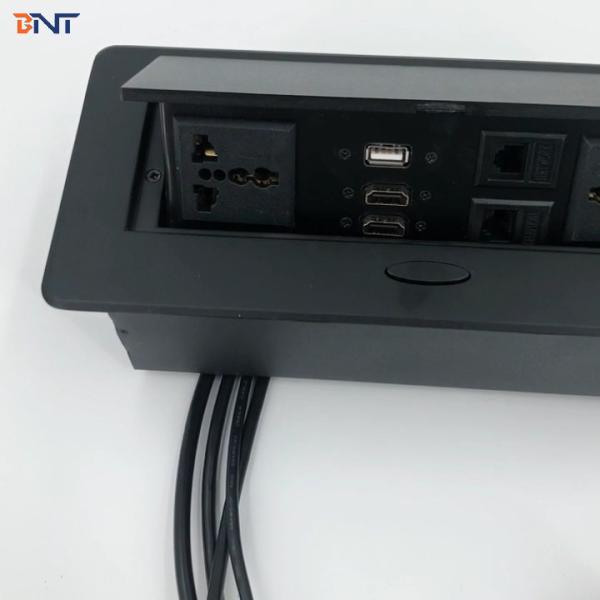 Hidden into office table high quality table top socket box with power data connectors