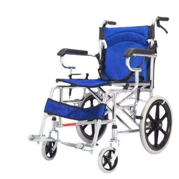 16 Inch Folding Wheelchair for Disabled and Elderly Not Have Power Supply Mode