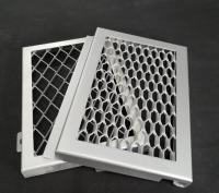 Revestimento de parede exterior Stretch Mesh Veneer de alumínio com e acabamento revestido em pó