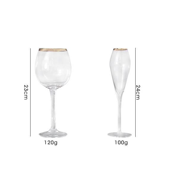 Luxury Long Stem Wine Glasses Glass Crystal Champagne Glass 100ml Capacity