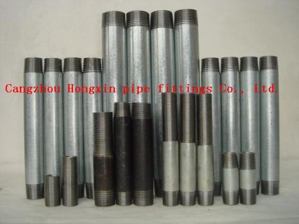 Galvanized steel pipe nipples , steel nipples.