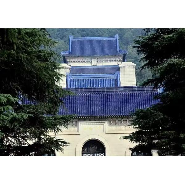 Techo de azulejos material cerámico azulejos vidriados techo del templo azulejos de color personalizado patrón de flores