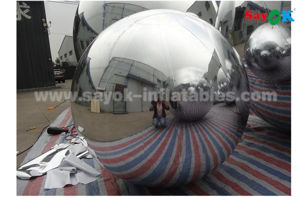 Balão inflável de pouco peso do diâmetro 2m da prata para anunciar fácil levar