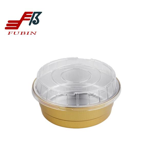 Recycable Round Airline Food Tray Half hard Temper