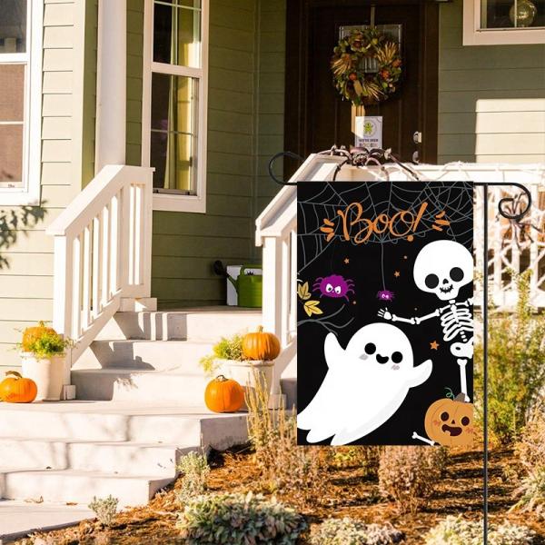 Aluminum Fiberglass 3.4m Double Sided Garden Flag Silk Screen Printing