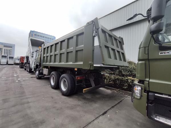 SINOTRUK HOWO 400HP Green Tipper Dump Truck RHD 6×4 12 rodas Alta potência